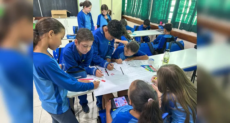 Veja os registros do trabalho com os alunos.