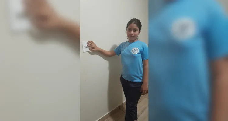 Em casa, os alunos registraram atitudes sustentáveis realizadas por eles e seus familiares.