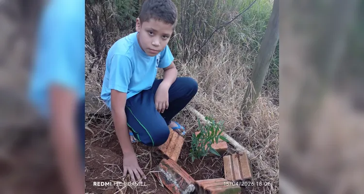 Em casa, os alunos registraram atitudes sustentáveis realizadas por eles e seus familiares.