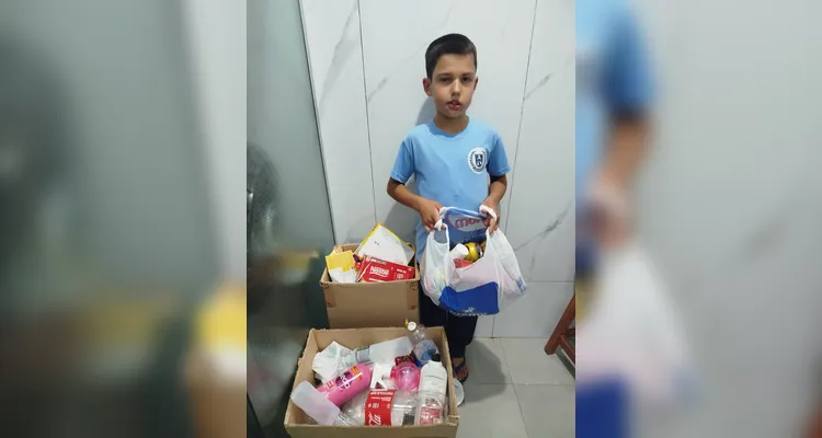 Em casa, os alunos registraram atitudes sustentáveis realizadas por eles e seus familiares.