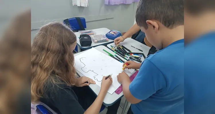 Veja os registros do trabalho em sala de aula.