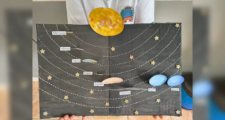 Os alunos se esforçaram na confecção de suas réplicas e apresentaram os resultados aos colegas.