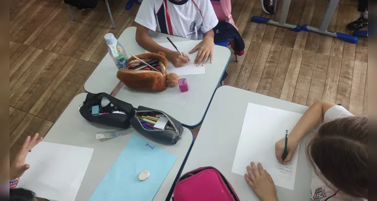 Confira os registros do trabalho em sala de aula.