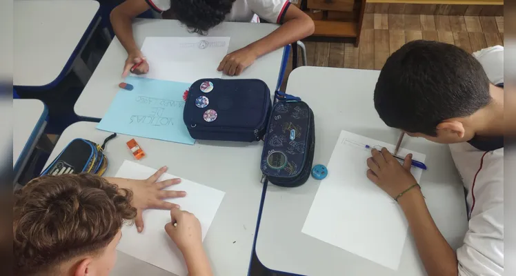 Confira os registros do trabalho em sala de aula.