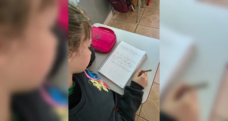 Após assistirem ao conteúdo, os alunos escreveram um texto destacando os aprendizados obtidos com a aula.