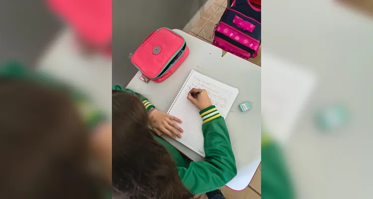 Após assistirem ao conteúdo, os alunos escreveram um texto destacando os aprendizados obtidos com a aula.