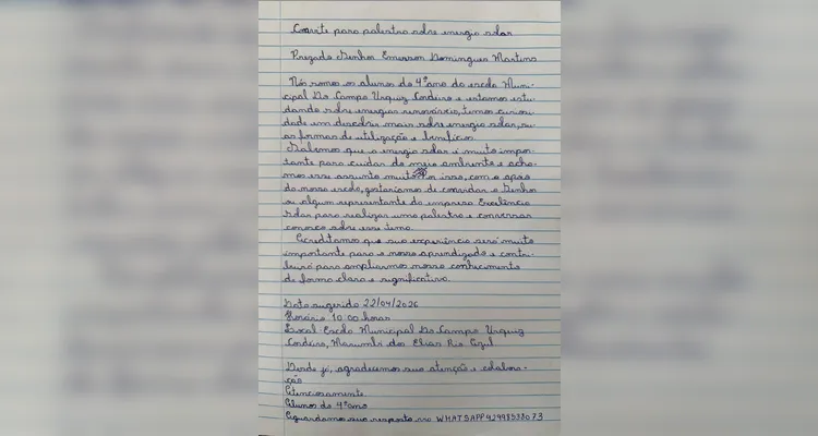 Confira os registros do trabalho dentro e fora da sala de aula.