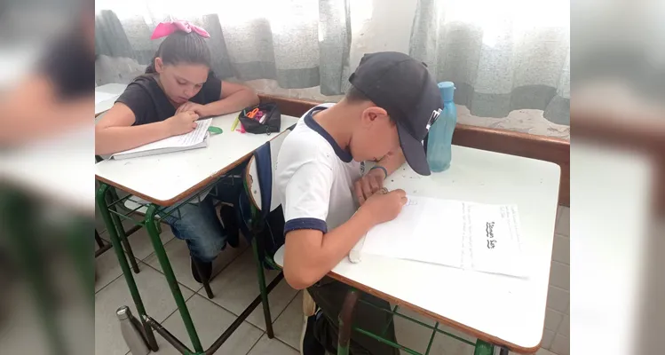 Confira os registros do trabalho em sala de aula.