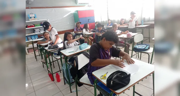 Confira os registros do trabalho em sala de aula.
