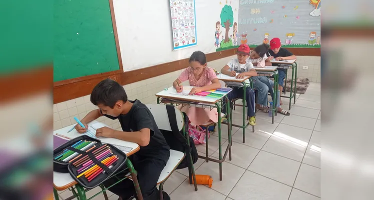 Confira os registros do trabalho em sala de aula.