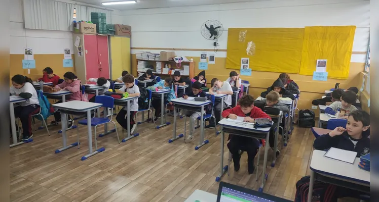 Confira os registros do trabalho em sala de aula.