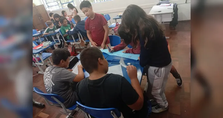 Confira a série de registros do amplo trabalho em sala de aula.