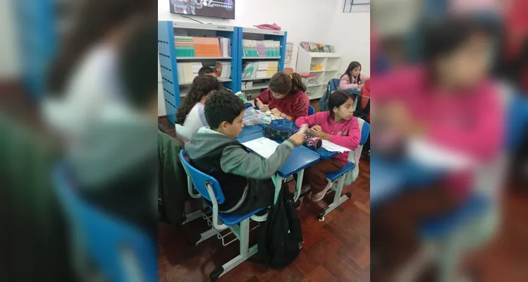 Confira a série de registros do amplo trabalho em sala de aula.