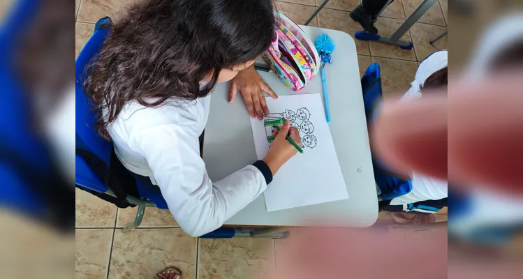Veja os registros do trabalho em sala de aula.