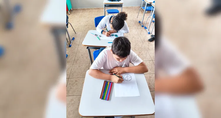 Veja os registros do trabalho em sala de aula.