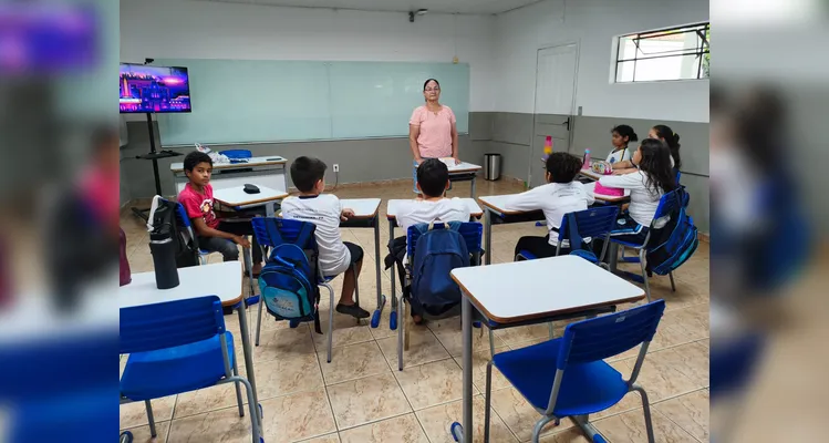 Veja os registros do trabalho em sala de aula.