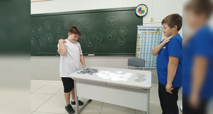 Veja alguns registros em sala de aula.
