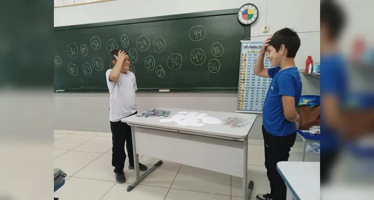 Veja alguns registros em sala de aula.