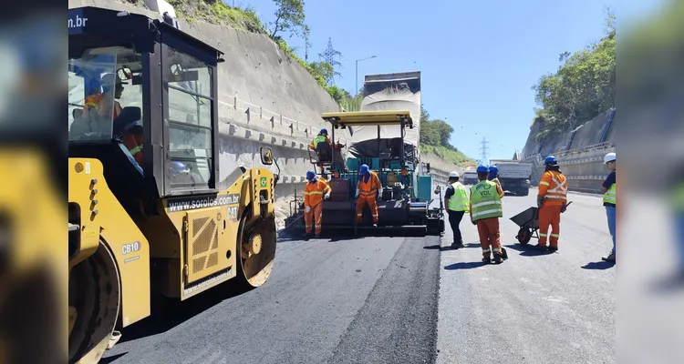 Ponte de Guaratuba entra na fase final com início do asfalto nos acessos