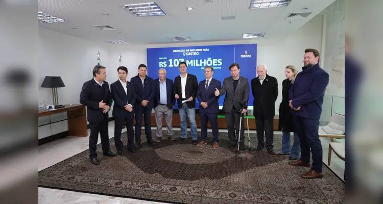 Foram destinados R$ 107 milhões para Castro.