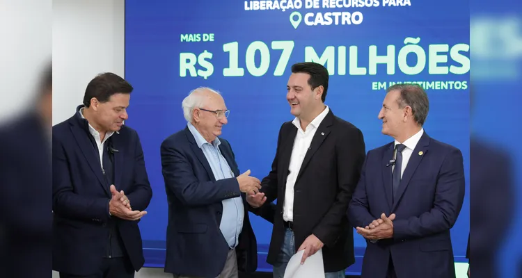 Foram destinados R$ 107 milhões para Castro.