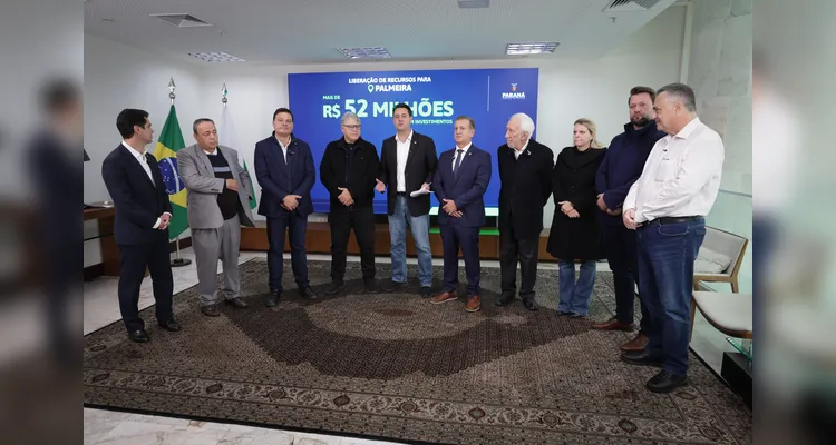 Foram destinados R$ 52 milhões para Palmeira.
