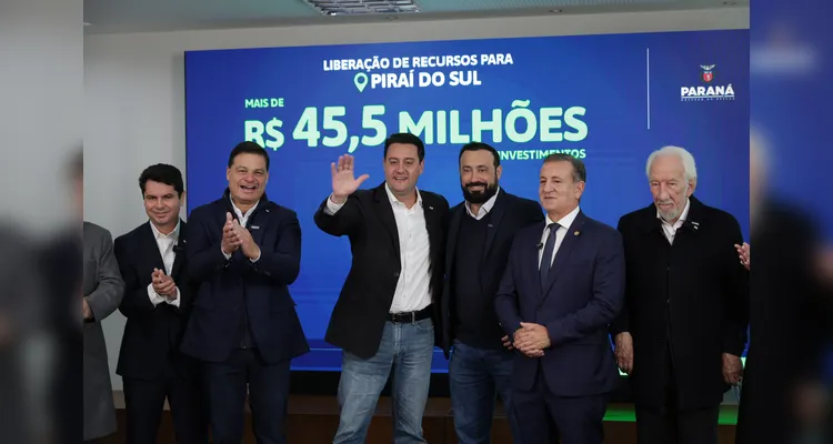 Foram destinados R$ 45,5 milhões para Piraí do Sul.