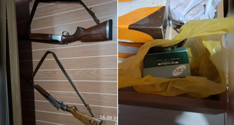 Ação conjunta localizou armamentos e munições no interior de Guamiranga