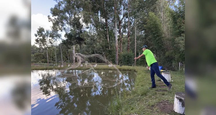 Piscicultor Thiago Nunes, proprietário da Aquicultura Rio Verde |