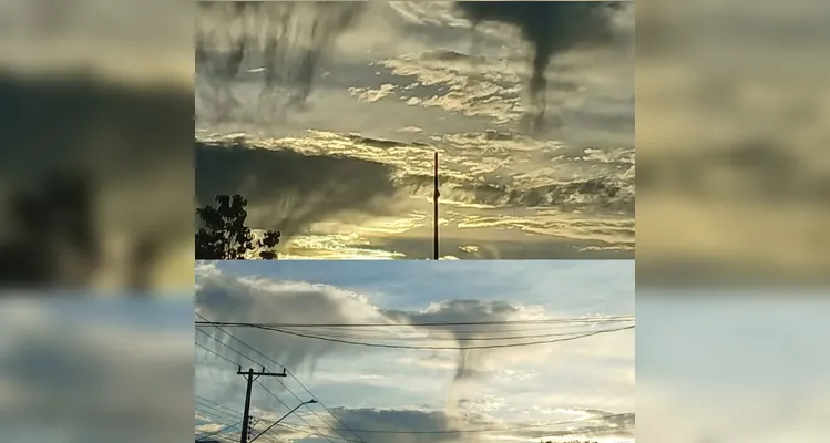 Chuva que começa a cair e encontra ar seco