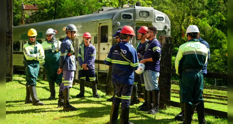 Cenário usado foi de difícil acesso para aperfeiçoar a atuação integrada em ocorrências ferroviárias
