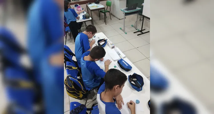 Veja a série de registros do trabalho dos alunos.