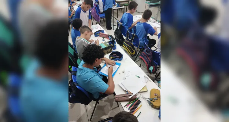 Veja a série de registros do trabalho dos alunos.