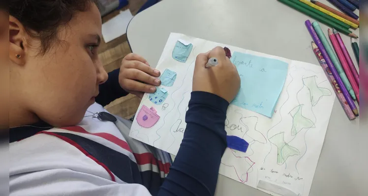 Confira os registros e os trabalhos dos alunos em sala de aula.