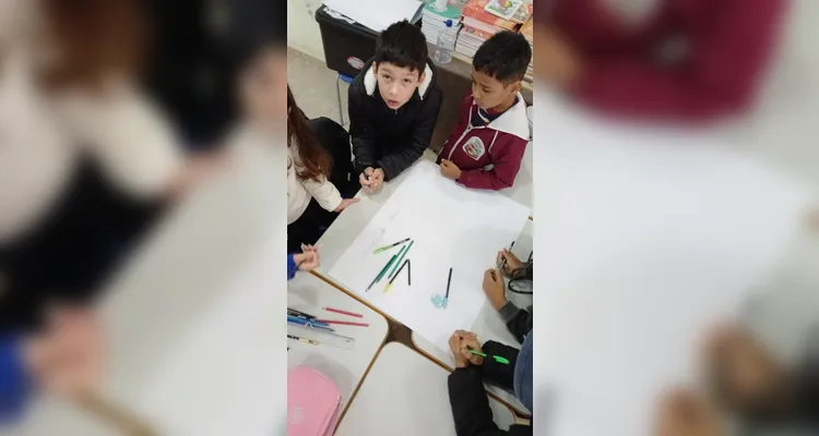 Confira a série de registros do trabalho em sala de aula.
