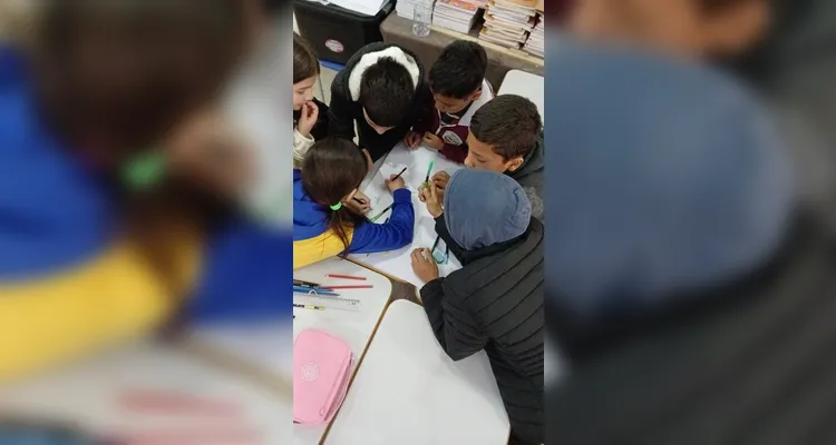 Confira a série de registros do trabalho em sala de aula.