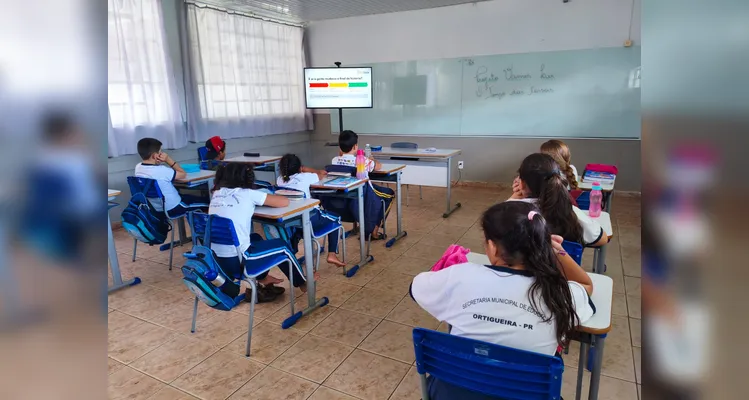 Confira a série de registros do trabalho em sala de aula.
