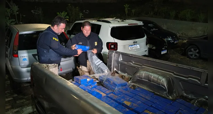 Polícia Rodoviária Federal apreende 90 kg de maconha na BR-376 em PG
