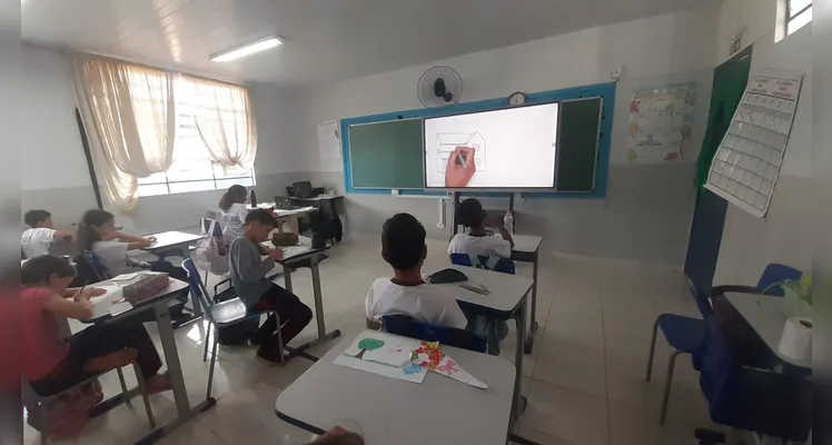 Confira os registros do trabalho em slaa de aula.