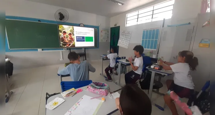 Confira os registros do trabalho em slaa de aula.