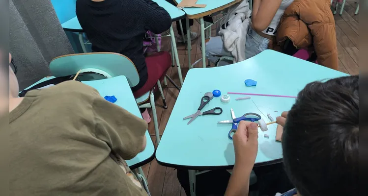 Veja os registros do trabalho em sala de aula.