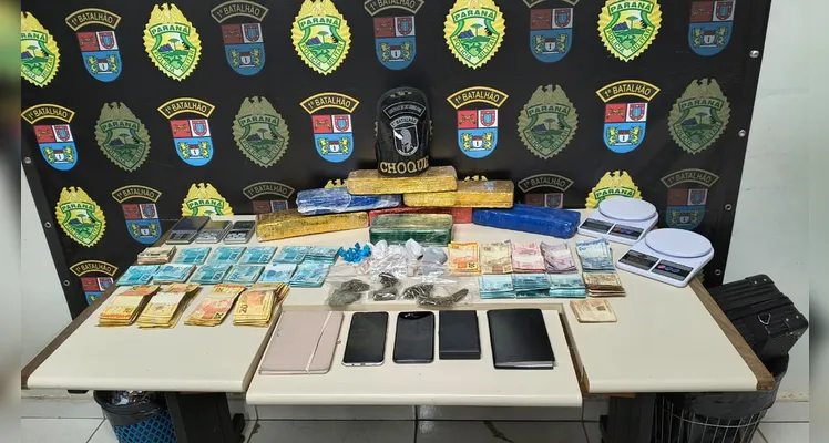 Mais de 6 kg de drogas são apreendidos e dupla é detida em Ponta Grossa