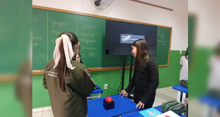 Diversão e conhecimento foram unidos em sala de aula.