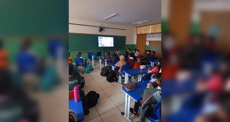 Diversão e conhecimento foram unidos em sala de aula.