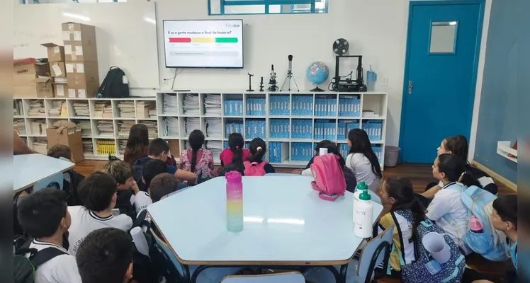 Confira os registros do trabalho em sala de aula.
