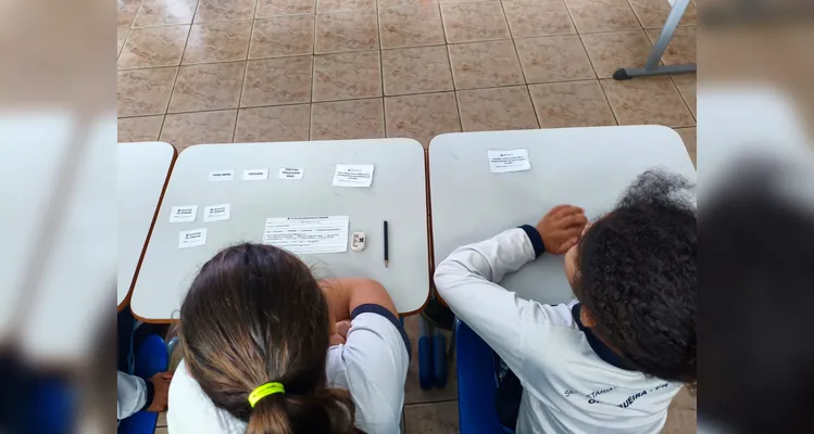 Confira os registros do trabalho em sala de aula.