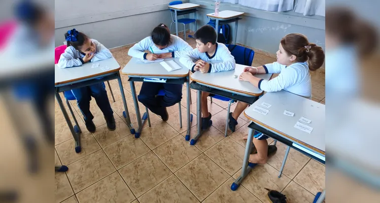 Confira os registros do trabalho em sala de aula.