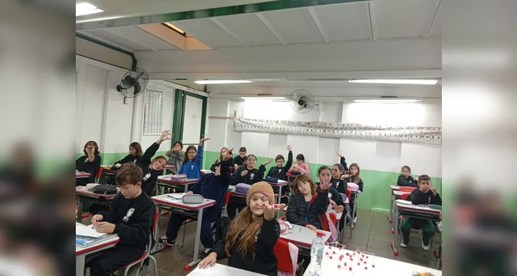 Confira os registros do trabalho em sala de aula.