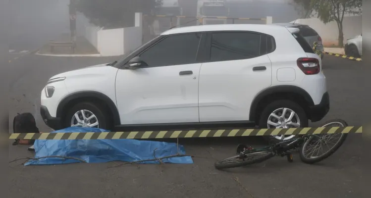 Confira imagens do acidente que matou ciclista em Ponta Grossa