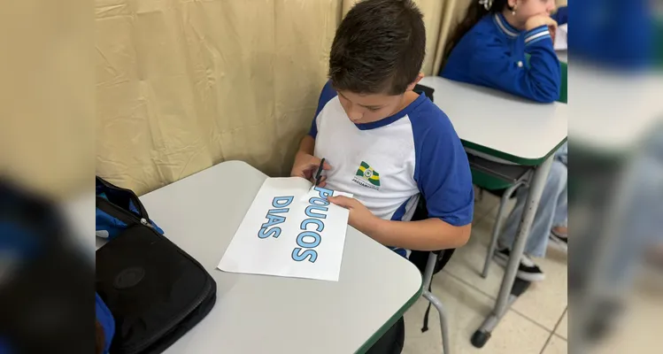 Confira os registros do trabalho em sala de aula.